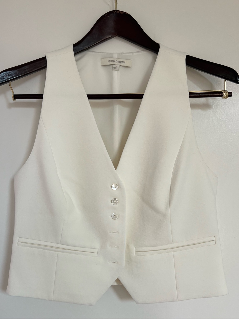 Favorite Daughter White Tailored Vest